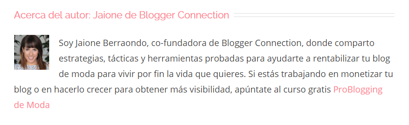 Jaione de Blogger connection