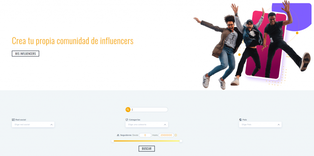 El buscador de influencers de SocialPubli