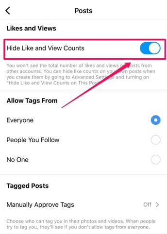 How to hide likes on Instagram